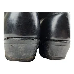 Biltrite Black Leather Boots Western Cowboy Slip-on Caws Paw Biltrite | Shoes | Biltrite Black Leather Boots Western  main image 3